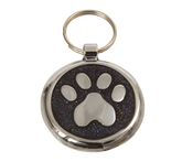 Luxury Glitter Black Glint Paw Print Designer Dog Tag Shimmer Range